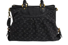 Load image into Gallery viewer, 極美品 LOUIS VUITTON ルイヴィトン ネオカヴィ GM ハンドバッグ M95352 モノグラムデニム ブラック レザー ゴールド金具 中古 4c070482