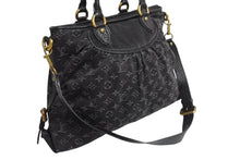 Load image into Gallery viewer, 極美品 LOUIS VUITTON ルイヴィトン ネオカヴィ GM ハンドバッグ M95352 モノグラムデニム ブラック レザー ゴールド金具 中古 4c070482