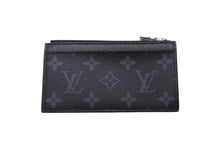 Load image into Gallery viewer, 新品同様 LOUIS VUITTON ルイヴィトン コインカード ホルダー コインケース M30271 モノグラム エクリプス タイガレザー ブラック 中古 4c070484