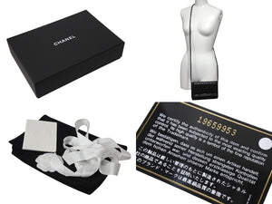 CHANEL シャネル ボーイシャネル ショルダーバッグ チェーンウォレット 19番台 ラムスキン ブラック シルバー 美品 中古 4c070487