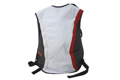 PRADA プラダスポーツ リュック デイパック 4VZ033 イタリア製 ポリエステル ポリウレタン グレー レッド ライトブルー 美品 中古 4c070490