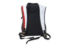 Load image into Gallery viewer, PRADA プラダスポーツ リュック デイパック 4VZ033 イタリア製 ポリエステル ポリウレタン グレー レッド ライトブルー 美品 中古 4c070490