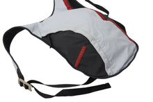 Load image into Gallery viewer, PRADA プラダスポーツ リュック デイパック 4VZ033 イタリア製 ポリエステル ポリウレタン グレー レッド ライトブルー 美品 中古 4c070490