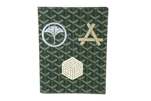 Load image into Gallery viewer, Brand new, unused GOYARD Castiglione notebook cover CASTIGMMLTY09CL09X, marquee green PVC leather, pre-owned, item number 4c070493 