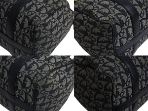 Christian Dior クリスチャンディオール ハンドバッグ 25cm トロッター柄 ネイビー 中古 良品 4c070494