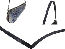 Load image into Gallery viewer, 極美品 ChristianDior クリスチャンディオール デニムサドルポーチ ショルダーバッグ シルバー 中古 4c070496