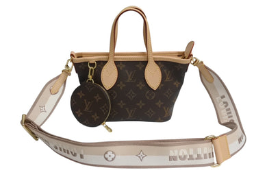 新品未使用 LOUIS VUITTON ルイヴィトン ネヴァーフル BB モノグラム ショルダーバッグ ブラウン ICチップ M46705 中古 4c070498