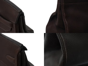HERMES エルメス Haut a Courroies オータクロア45 ハンドバッグ フィヨルド ハバナ シルバー金具 ◻︎B刻印 美品 中古 4c070501
