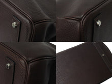 Load image into Gallery viewer, HERMES エルメス Haut a Courroies オータクロア45 ハンドバッグ フィヨルド ハバナ シルバー金具 ◻︎B刻印 美品 中古 4c070501