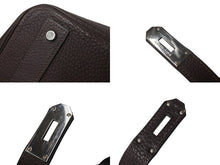 Load image into Gallery viewer, HERMES エルメス Haut a Courroies オータクロア45 ハンドバッグ フィヨルド ハバナ シルバー金具 ◻︎B刻印 美品 中古 4c070501