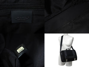 極美品 CHANEL シャネル ショルダーバッグ A26169 スポーツライン 9番台 ココマーク キャンバス レザー フェルト シルバー金具 中古 4c070503