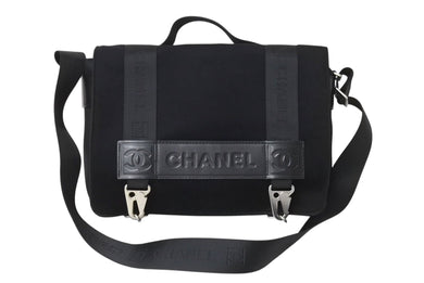 極美品 CHANEL シャネル ショルダーバッグ A26169 スポーツライン 9番台 ココマーク キャンバス レザー フェルト シルバー金具 中古 4c070503