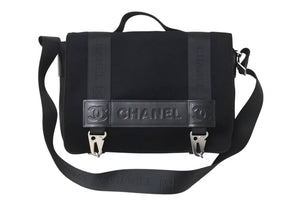 極美品 CHANEL シャネル ショルダーバッグ A26169 スポーツライン 9番台 ココマーク キャンバス レザー フェルト シルバー金具 中古 4c070503
