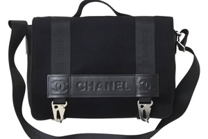 極美品 CHANEL シャネル ショルダーバッグ A26169 スポーツライン 9番台 ココマーク キャンバス レザー フェルト シルバー金具 中古 4c070503