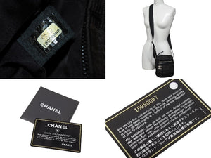 極美品 CHANEL シャネル ニュートラベルライン ショルダーバッグ A30913 10番台 ココマーク ブラック ブラウン ナイロンキャンバス 中古 4c070504