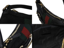 Load image into Gallery viewer, GUCCI グッチ ワンショルダー ショルダーバッグ ホースビット キャンバス レザー ブラック 131025 中古 美品 4c070505