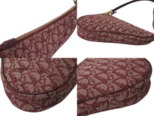 Load image into Gallery viewer, Christian Dior クリスチャンディオール サドルポーチ ワンショルダーバッグ トロッター MC 1022 ボルドー 美品 中古 4c070513