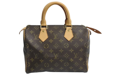 LOUISVUITTON ルイヴィトン スピーディ25 ハンドバッグ モノグラム M41528 ブラウン ゴールド金具 美品 中古 4c070521