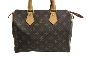 LOUISVUITTON ルイヴィトン スピーディ25 ハンドバッグ モノグラム M41528 ブラウン ゴールド金具 美品 中古 4c070521