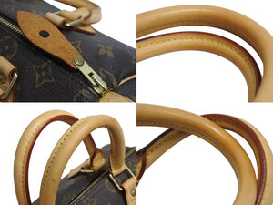 LOUISVUITTON ルイヴィトン スピーディ25 ハンドバッグ モノグラム M41528 ブラウン ゴールド金具 美品 中古 4c070521