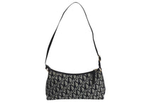 Load image into Gallery viewer, Christian Dior クリスチャンディオール ワンショルダーバッグ トロッター PZ0092 キャンバス レザー ブラック グレー 美品 中古 4c070523