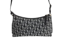 Load image into Gallery viewer, Christian Dior クリスチャンディオール ワンショルダーバッグ トロッター PZ0092 キャンバス レザー ブラック グレー 美品 中古 4c070523