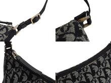 Load image into Gallery viewer, Christian Dior クリスチャンディオール ワンショルダーバッグ トロッター PZ0092 キャンバス レザー ブラック グレー 美品 中古 4c070523