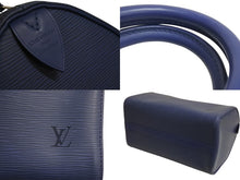Load image into Gallery viewer, LOUIS VUITTON ルイヴィトン スピーディ25 M5923G ハンドバッグ ブルー シルバー金具 エピレザー 美品 中古 4c070524