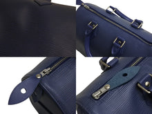 Load image into Gallery viewer, LOUIS VUITTON ルイヴィトン スピーディ25 M5923G ハンドバッグ ブルー シルバー金具 エピレザー 美品 中古 4c070524