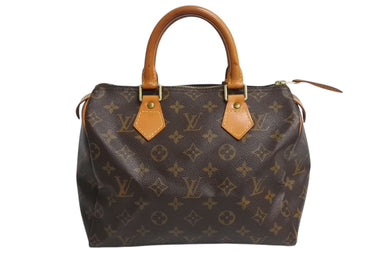 LOUIS VUITTON ルイヴィトン スピーディ25 ハンドバッグ ボストンバッグ型 モノグラム M41528 ブラウン ゴールド金具 美品 中古 4c070525