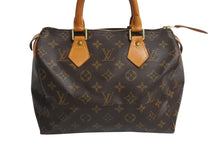 Load image into Gallery viewer, LOUIS VUITTON ルイヴィトン スピーディ25 ハンドバッグ ボストンバッグ型 モノグラム M41528 ブラウン ゴールド金具 美品 中古 4c070525