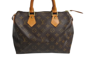 LOUIS VUITTON ルイヴィトン スピーディ25 ハンドバッグ ボストンバッグ型 モノグラム M41528 ブラウン ゴールド金具 美品 中古 4c070525