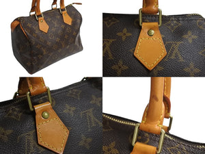 LOUIS VUITTON ルイヴィトン スピーディ25 ハンドバッグ ボストンバッグ型 モノグラム M41528 ブラウン ゴールド金具 美品 中古 4c070525