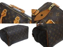 Load image into Gallery viewer, LOUIS VUITTON ルイヴィトン スピーディ25 ハンドバッグ ボストンバッグ型 モノグラム M41528 ブラウン ゴールド金具 美品 中古 4c070525
