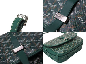 極美品 GOYARD ゴヤール ショルダーバッグ ベルヴェデールPM BELVE3PMLTY01CG01P グリーン シルバー金具 中古 4c070534