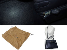 Load image into Gallery viewer, HERMES エルメス ケリー28 外縫い ブルーニュイ ◻︎D刻印 カーフスキン ゴールド金具 V金具 ハンドバッグ 中古 4c070535