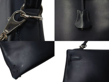Load image into Gallery viewer, HERMES エルメス ケリー28 外縫い ブルーニュイ ◻︎D刻印 カーフスキン ゴールド金具 V金具 ハンドバッグ 中古 4c070535