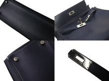 Load image into Gallery viewer, HERMES エルメス ケリー28 外縫い ブルーニュイ ◻︎D刻印 カーフスキン ゴールド金具 V金具 ハンドバッグ 中古 4c070535