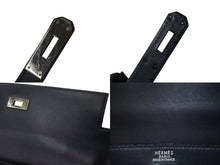 Load image into Gallery viewer, HERMES エルメス ケリー28 外縫い ブルーニュイ ◻︎D刻印 カーフスキン ゴールド金具 V金具 ハンドバッグ 中古 4c070535