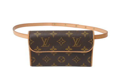LOUIS VUITTON ルイヴィトン ウエスト ショルダーバッグ M51855 モノグラム ポシェットフロランティーヌ ブラウン 美品 中古 4c070539