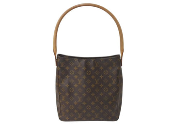 LOUIS VUITTON ルイヴィトン ルーピングGM ハンドバッグ モノグラム M51145 ブラウン ゴールド金具 美品 中古 4c070543