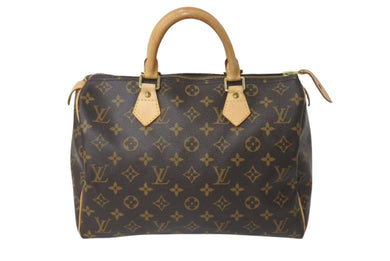 LOUIS VUITTON ルイヴィトン スピーディ30 ハンドバッグ M41526 モノグラムキャンバス ブラウン 美品 中古 4c070544