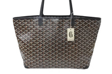 Load image into Gallery viewer, 新品未使用 GOYARD ゴヤール アルトワMM トートバッグ ハンドバッグ コーティングキャンバス レザー ブラック 中古 4c070559