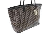 Load image into Gallery viewer, 新品未使用 GOYARD ゴヤール アルトワMM トートバッグ ハンドバッグ コーティングキャンバス レザー ブラック 中古 4c070559