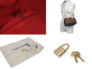 LOUIS VUITTON ルイヴィトン スピーディ バンドリエール20 2WAY ショルダーバッグ M46222 ブラウン ゴールド金具 美品 中古 4c070566