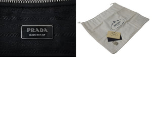 PRADA プラダ ハンドバック ミニ ボストンバック ナイロン レザー B10764 ブラック 黒 美品 中古 4c070569