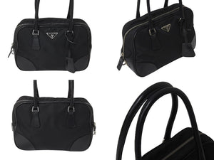 PRADA プラダ ハンドバック ミニ ボストンバック ナイロン レザー B10764 ブラック 黒 美品 中古 4c070569