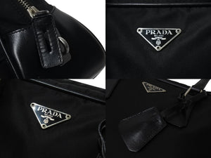 PRADA プラダ ハンドバック ミニ ボストンバック ナイロン レザー B10764 ブラック 黒 美品 中古 4c070569