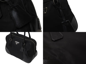 PRADA プラダ ハンドバック ミニ ボストンバック ナイロン レザー B10764 ブラック 黒 美品 中古 4c070569