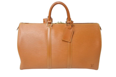 LOUIS VUITTON ルイヴィトン キーポル45 ボストンバッグ M42978 エピレザー ジパングゴールド 美品 中古 4c070574